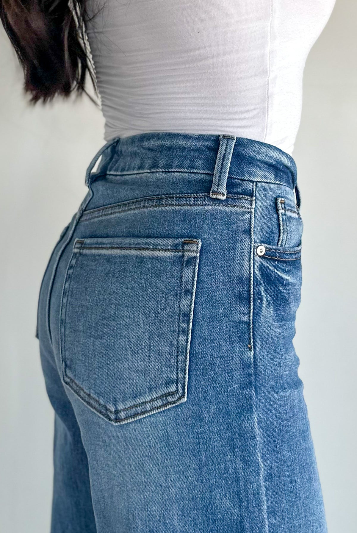 just black denim wide leg palazzo medium wash jeans