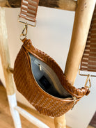 Pretty simple brown woven westlyn bum bag
