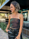 sequin strapless top