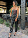 sequin strapless top