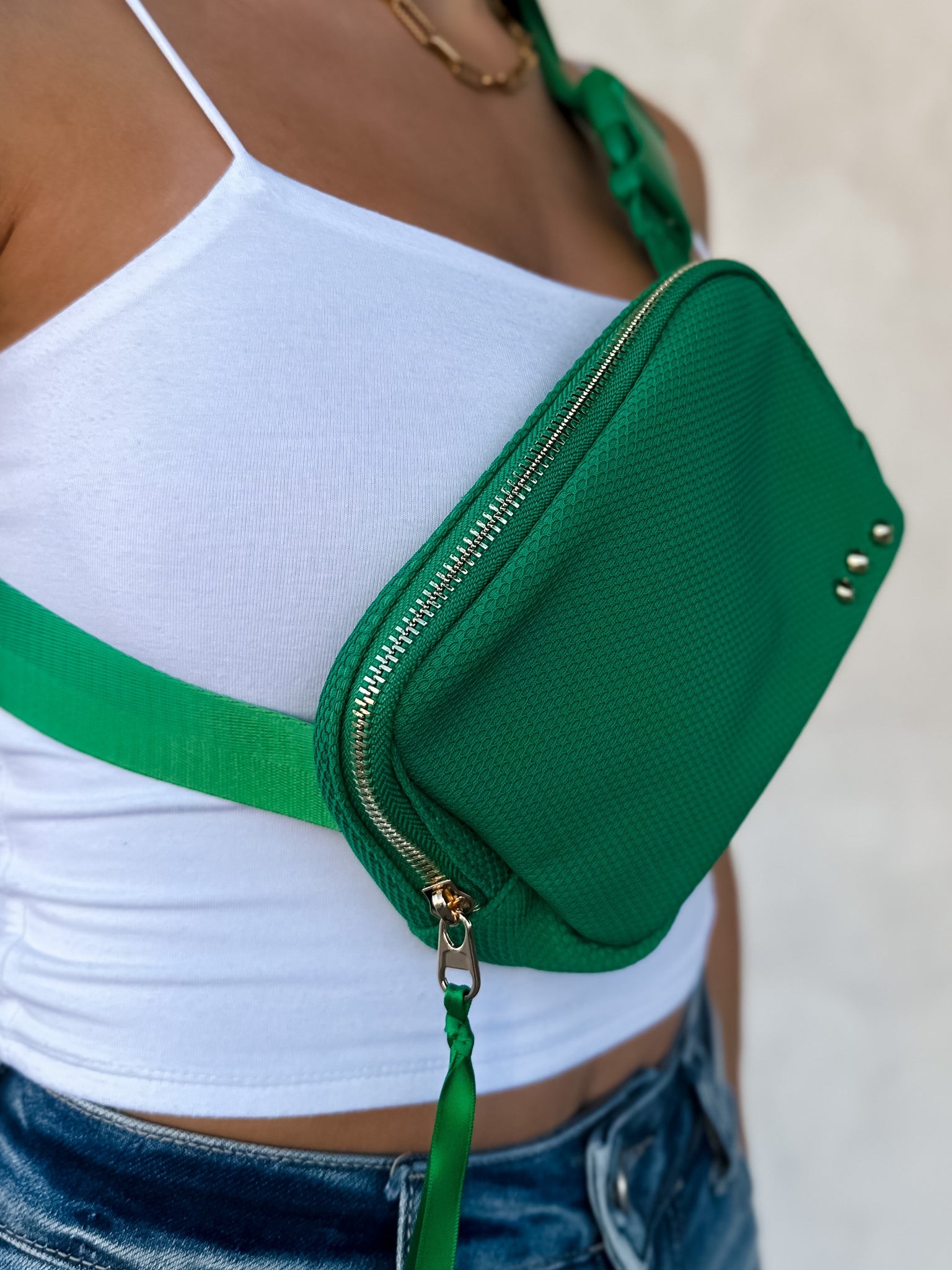 Lycra Bum Bag - Emerald