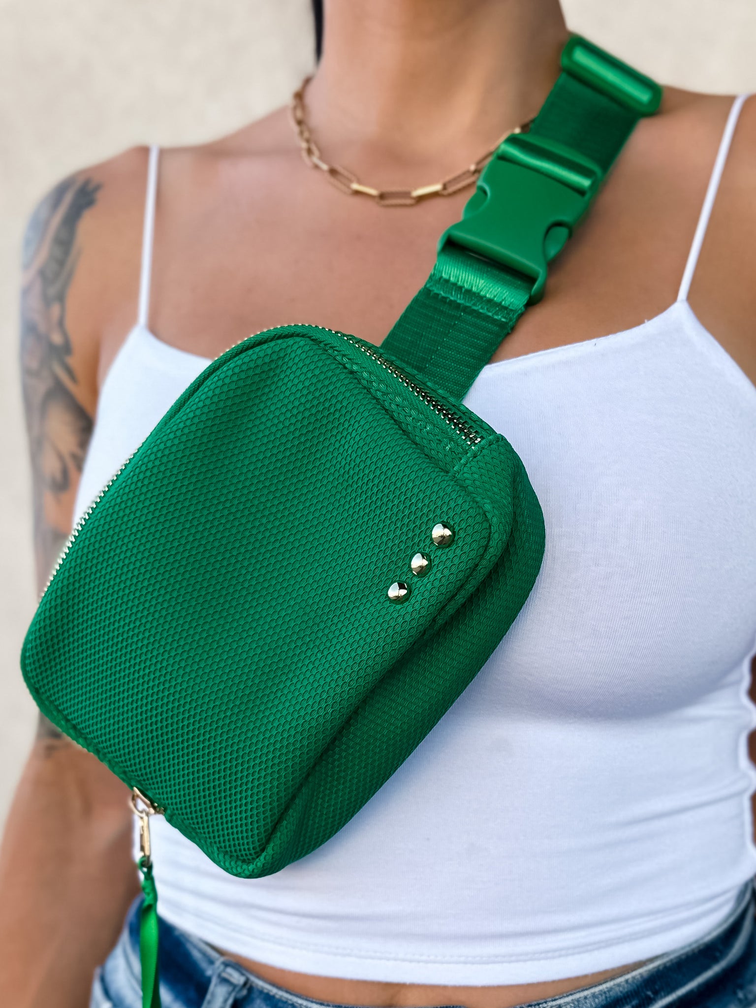 Lycra Bum Bag - Emerald