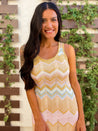 chevron knit super long maxi dress