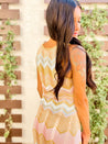 chevron knit super long maxi dress