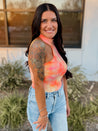 tie dye one shoulder bodysuit