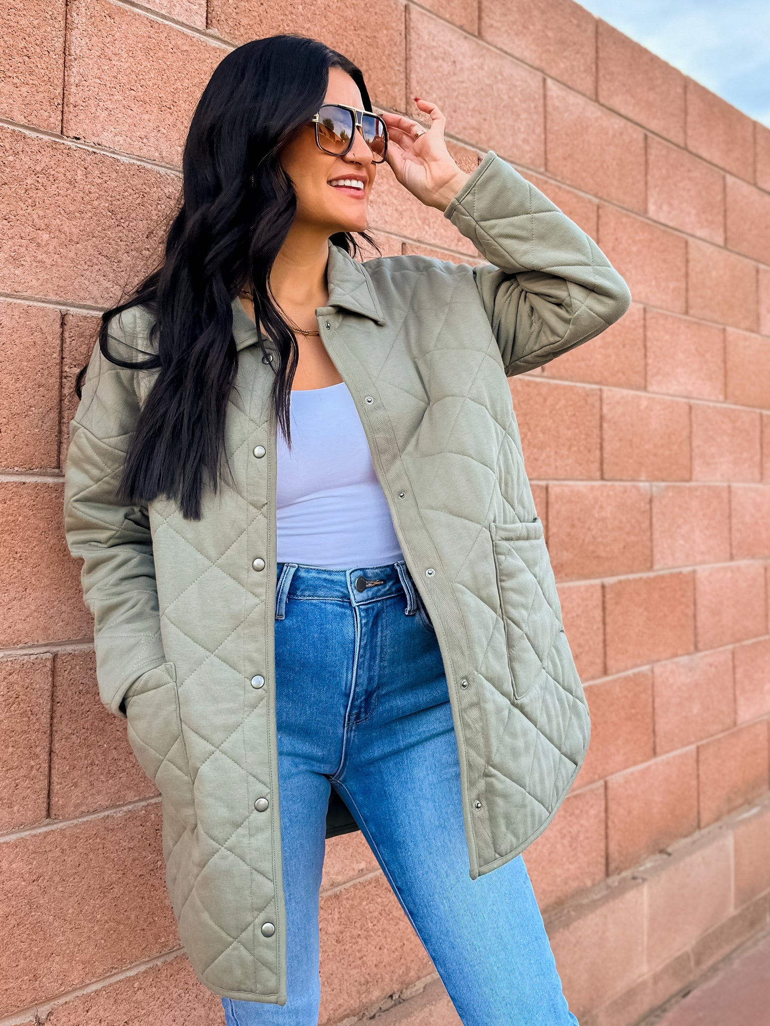 Quilted Puff Parka - Olive