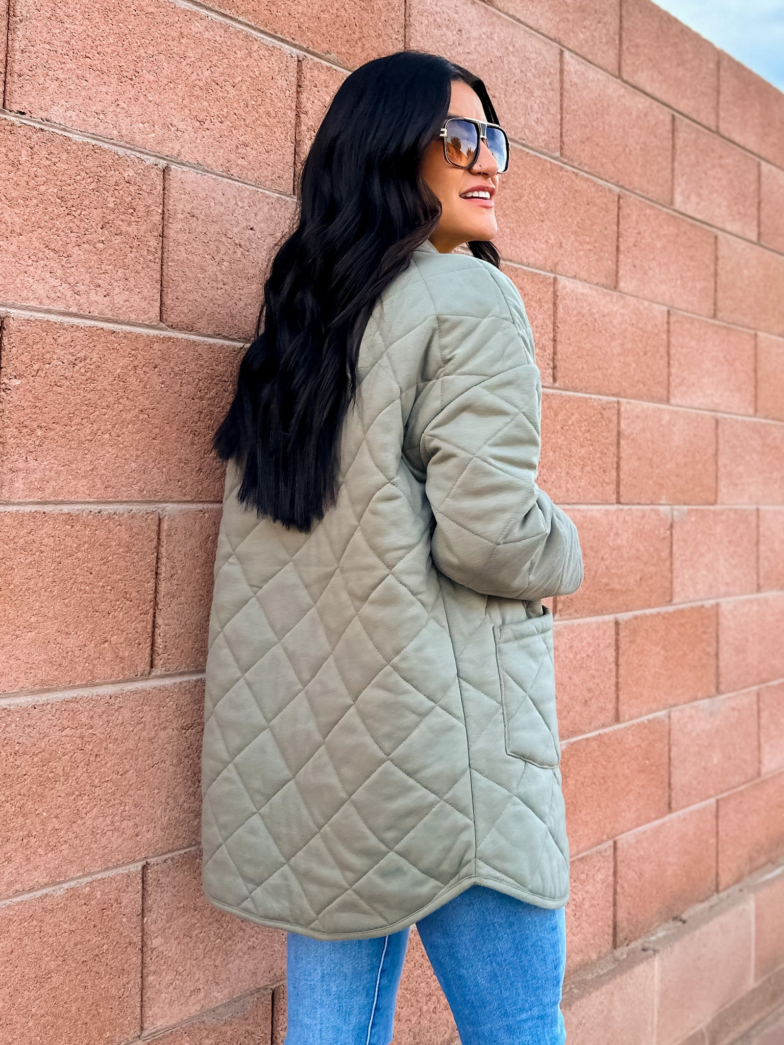 Quilted Puff Parka - Olive