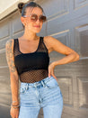 black mesh bodysuit