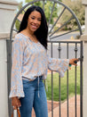 floral work blouse