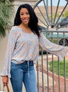 floral work blouse