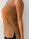 camel dressy work office tank top