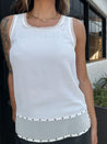 white dressy work office tank top