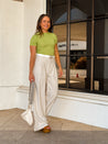 ribbed mock neck t-shirt
