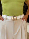 white leather gucci belt
