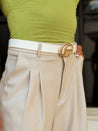 white leather gucci belt