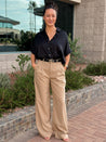 black silk satin button down dressy work office top