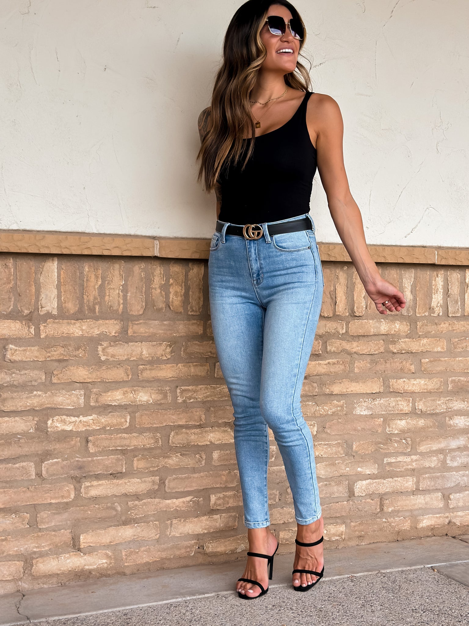 Clean High Waisted Skinny Jeans - Light Wash