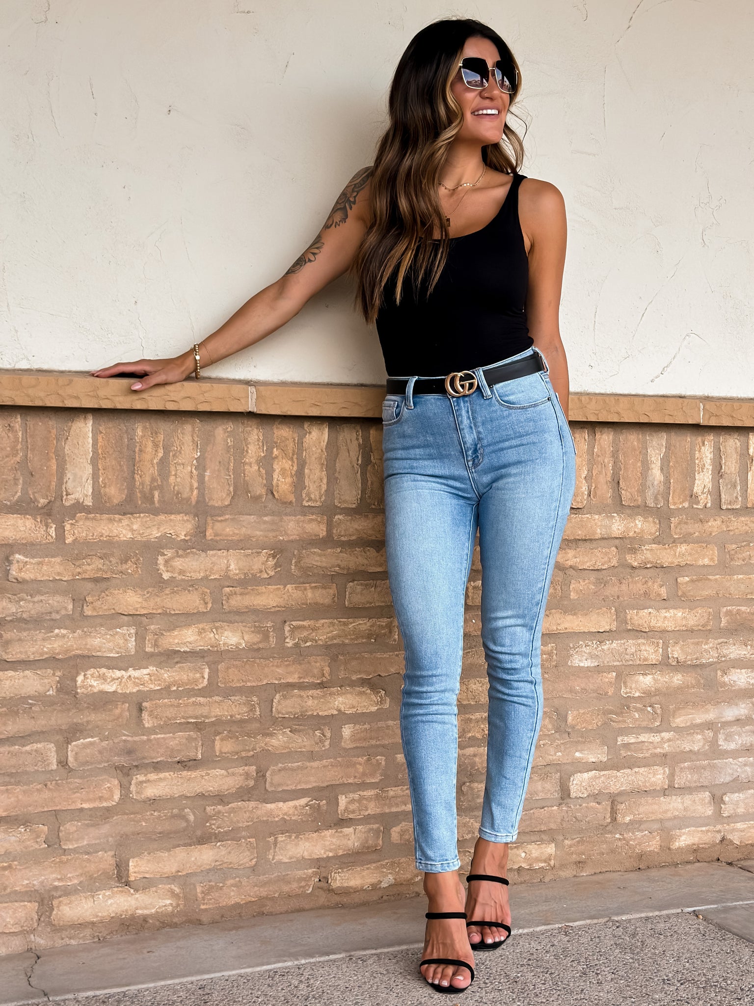 Clean High Waisted Skinny Jeans - Light Wash