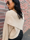 oversized relaxed soft sweater with criss cross back