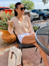 balloon sleeve work blouse