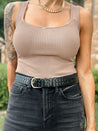 womens black leather woven belt
