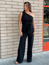 black jumpsuit, sexy, comfortable, night out, wedding