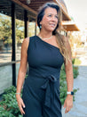black jumpsuit, sexy, comfortable, night out, wedding