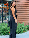 black jumpsuit, sexy, comfortable, night out, wedding
