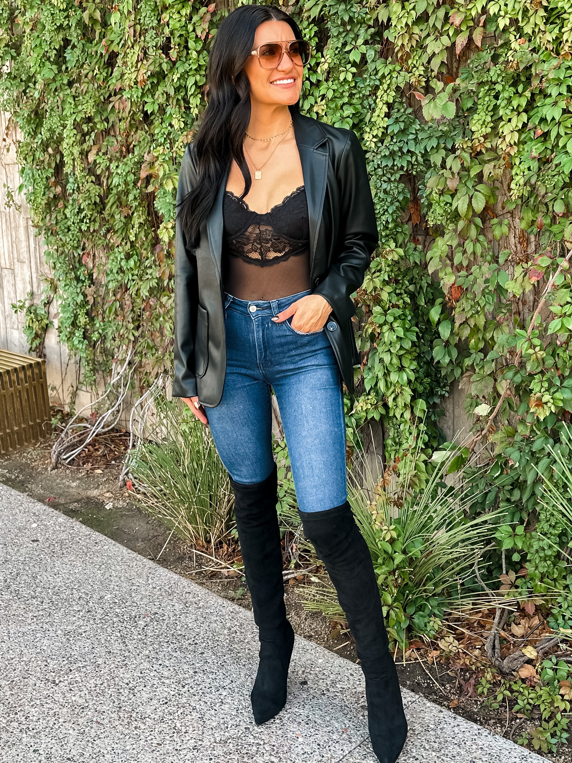 black mesh lace sexy bodysuit with adjustable straps