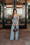 plaid jumpsuit with stretch, comfortable, sexy, night out