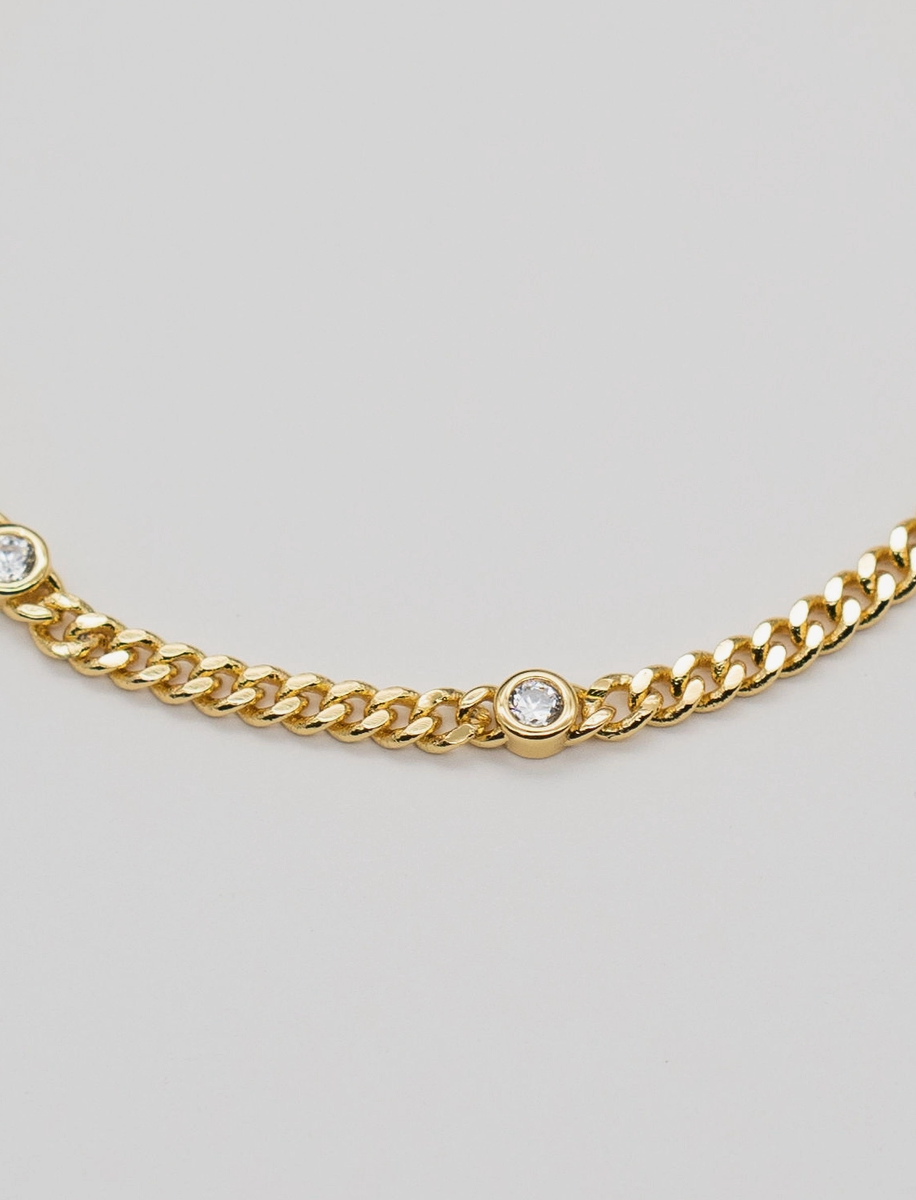 brenda grands cz dainty gold choker