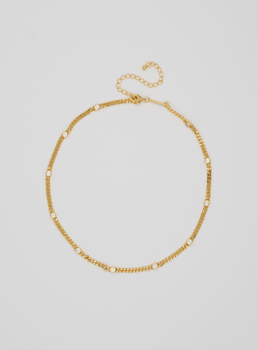 brenda grands cz dainty gold choker