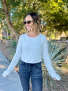 ribbed ivory cream white sweater