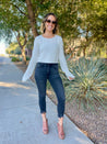ribbed ivory cream white sweater